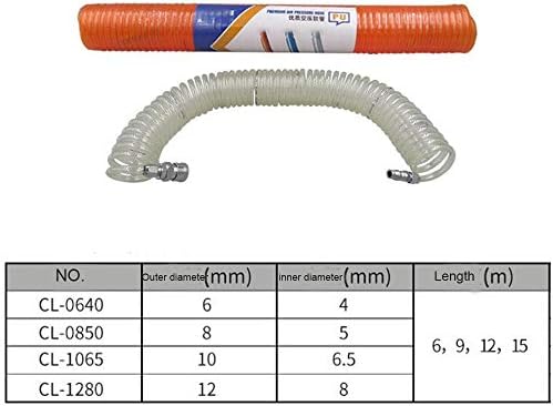 Tubo pneumático pneumático, cinto de tubo de compressor de ar PU, tubo de ar da bomba de ar, tubo de ar telescópico de alta pressão resistente