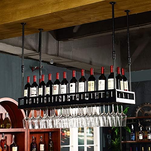 Rack de haste de vinho montado na parede, vintage ajustável penduramento de caule pendurador de vidro de vinhos de cortiça tabela
