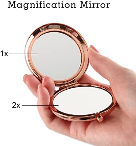 Presentes de professores para mulheres Rose Gold Gold Travel Cosmetic Compact Mirror Inspirational Gifts for Professor Professor Assistant Para Professores Aniversário Aniversário