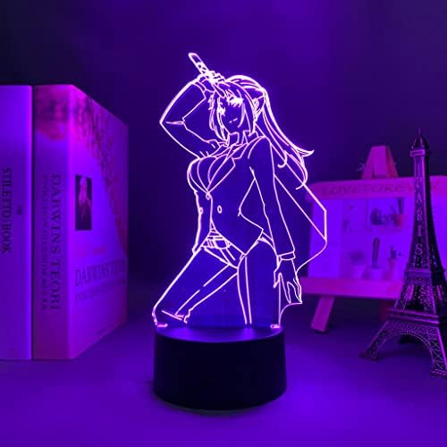 Lâmpada noturna de anime LED de tamanho grande naquela época, fui reencarnado como um lodo Benimaru para a decoração do quarto