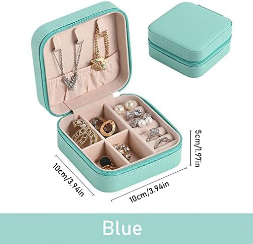 Caixa de jóias pequenas, organizador de jóias portáteis de viagem, mini jóias para mulheres e meninas Brincha Rings Acessórios Bracelets de colar