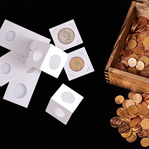 Docoron 100 peças 2x2 portador de moedas Cardão portador de moedas Flip mega sortimento para coleta de moedas para diâmetro de 20,5 mm moedas