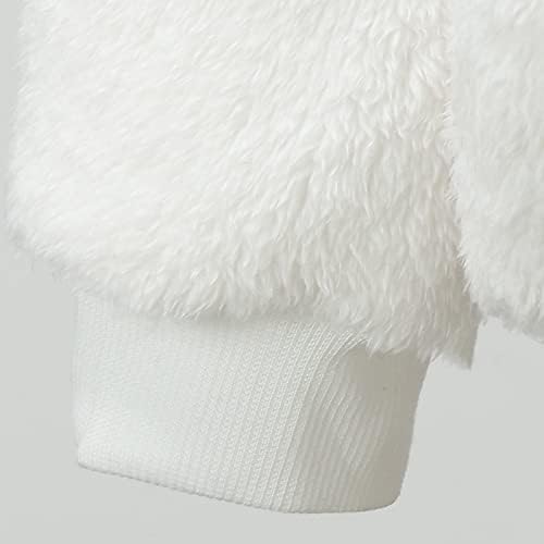 Womens Sherpa Fleece Hoodie Inverno Winter quente Fuzzy Shaggy Cute Capeled Sweatshirt Plus Size Size
