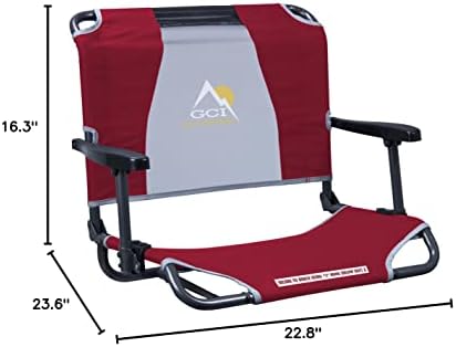 GCI ao ar livre Big Comfort Stadium Chair com apoios de braços