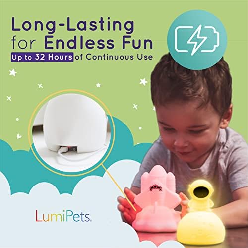 Lumipets Animal Kids Night Light, Luz de silicone para bebê e criança, luz noturna mole para o quarto de crianças, luzes noturnas