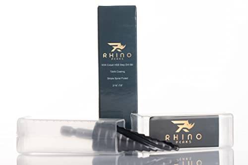 Rhino Peaks - broca de etapa de cobalto com ranhura tripla com ranhura com revestimento de tiain - etapa de impacto