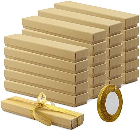 24 PCS Jewelry Gift Boxes, Caixa de papel de papel de papel de papel de papel de papel de papel de algodão Caixa de brinco