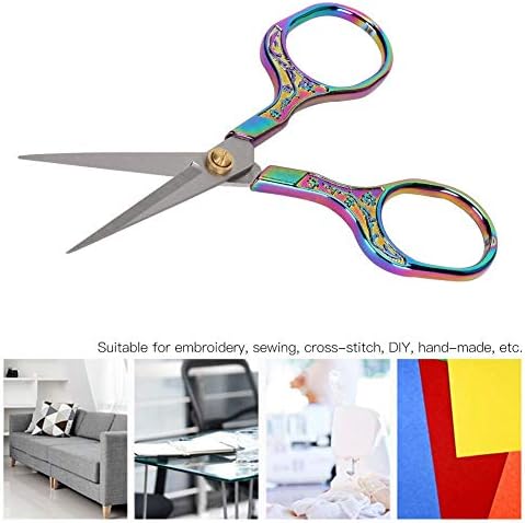 Tesoura retrô, 4,9in Scissors de bordados de ameixa esculpida vintage Tesoura de aço inoxidável Seguição de costura para bordado Automicultura Trabalho de trabalho TRABO DO TRIL