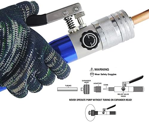 Igeelee Copper Tubo Expander Hydraulic Tube Formação e Kit de ferramentas de expansão Faixa de 3/8 a 11/8 com 7 Heads Kit