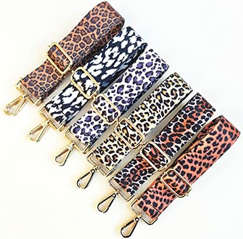 Tellrain Leopard Burse Strap 1,5 Abastecimento de bolsa de crossbody de reposição larga Bolsa de bola de guitarra ajustável