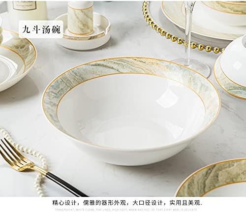 Pratos de tabela de mesa de cerâmica PDGJG Conjunto de pratos europeus de china dos ossos