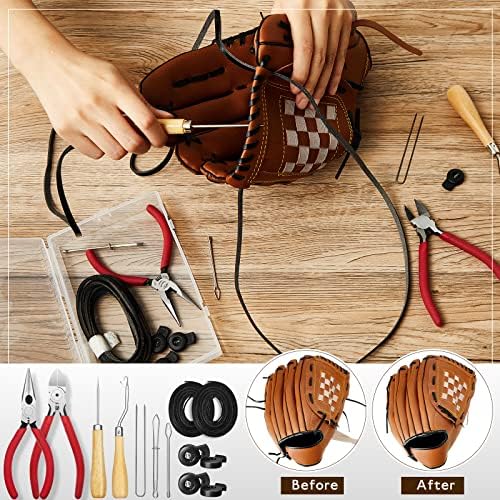Kit de Relacionamento da luva para o kit de cuidados com luvas de beisebol ou luvas de softball inclui 2 tiras de 78,74 polegadas de luva de beisebol de aranha de ara