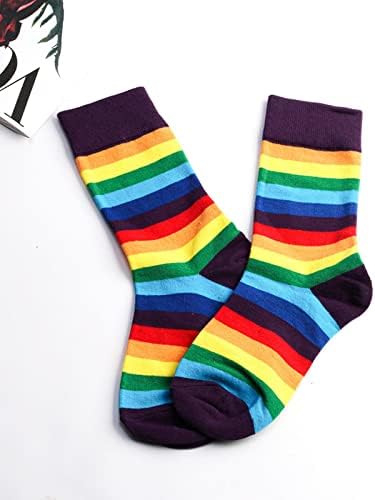 RIP GARB SOCKS Casual Meias listradas masculinas femininas meias de arco -íris coloridas meias de cor de cor de arco -íris