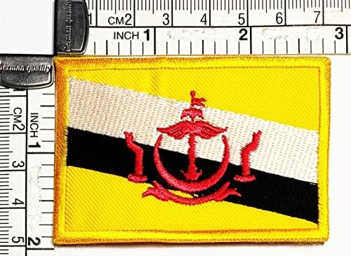 Kleenplus 1,7x2,6 polegada. Bandeira de bandeira BRUNEI Apliques de bandeira militar tática Patches Patches World Country Flag