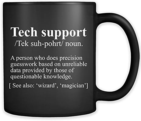 Definição de Suporte Técnico Caneca - Funny It Computer Geek Nerd Wizard Magician Work Coffee Cup