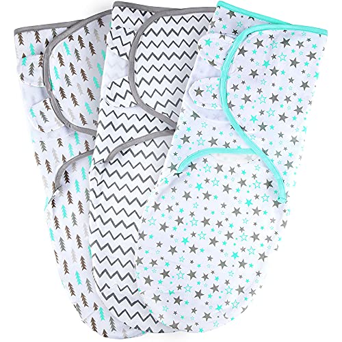 Baby Swaddle Blaning Boy Girl, 3 pacote de pacote prematuramente swaddles de recém -nascido até 7 libras, saco de sono prematuramente