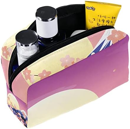 Tbouobt Bolsa cosmética para mulheres, bolsas de maquiagem Bolsa de higiene saco de bolsa de viagem, paisagem da paisagem Japão