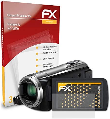Protetor de tela Atfolix compatível com Panasonic HC-V520 Screen Protection Film, Filme de Protetor FX Anti-Reflexivo e Absorvente de Choque