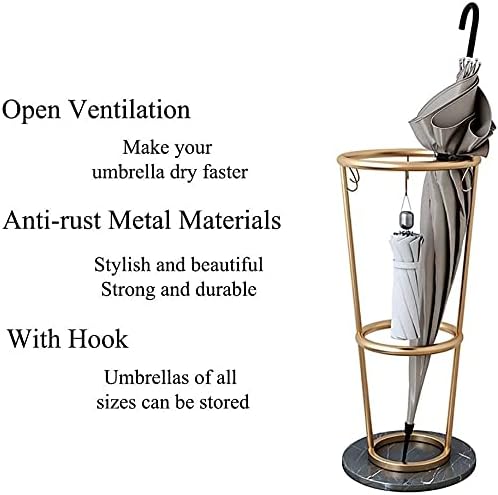 Faliyors Umbrella Stands Indoor Metal Umbrella Stand Open Ventilation Base Rack de armazenamento criativo de guarda