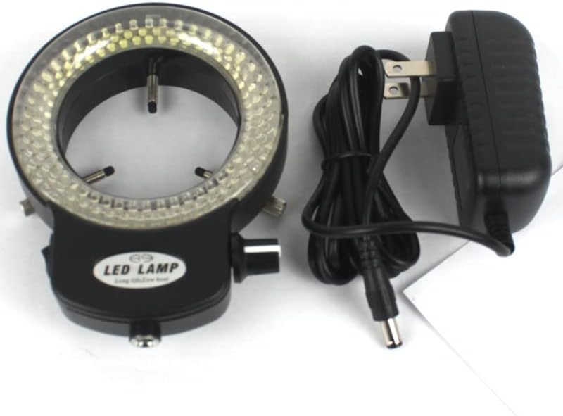 144 LED Miniscópio anel anel Luz de anel de 0 a de lâmpada ajustável para a luz do anel miniscópio AC 110V-220V