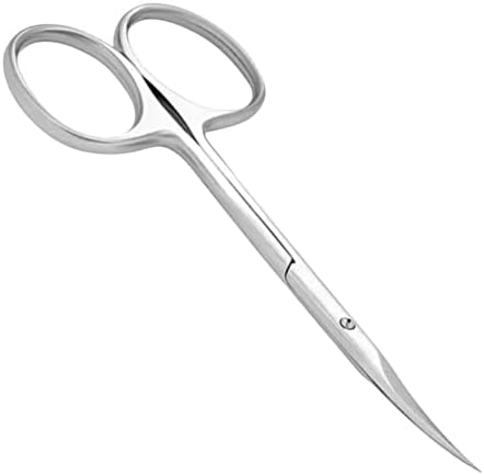 Fissa de cutícula de Kanchi lâmina curva nítida, tesoura de tesoura de tesoura profissional Super Scissors pequenas