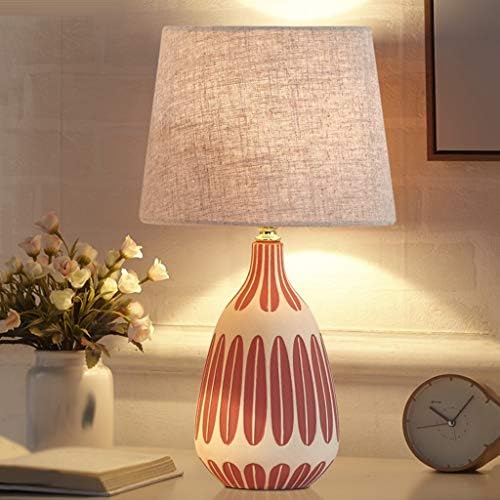 Lâmpadas de cabeceira da cabeceira do Knoxc, lâmpada de mesa Lâmpada do quarto, cerâmica lâmpada de lâmpada de energia