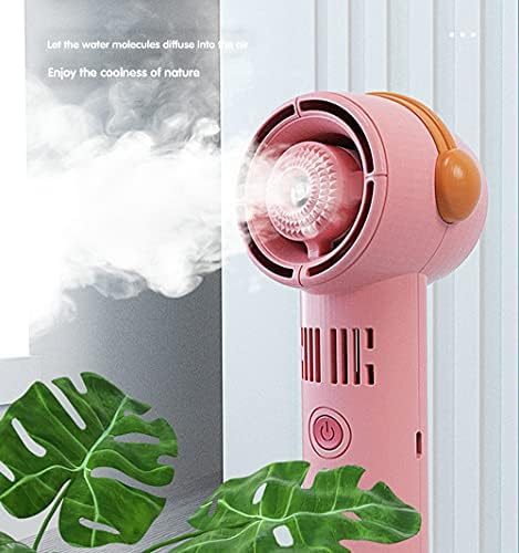 Angzifan Handheld Spray sem folhas de folhas folhas portáteis Ventilador facial Facial Va vapor-reabilitação de bateria Fan sem folhas, ventilador de viagem com umidificador de resfriamento, adequado para camping, caminhada, ao ar livre