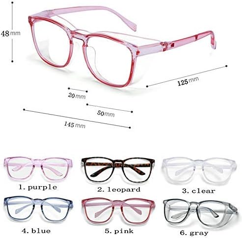 Óculos de segurança de MinCl Goggles UV400 copos de leitura quadrada, óculos de bloqueio de luz azul para homens