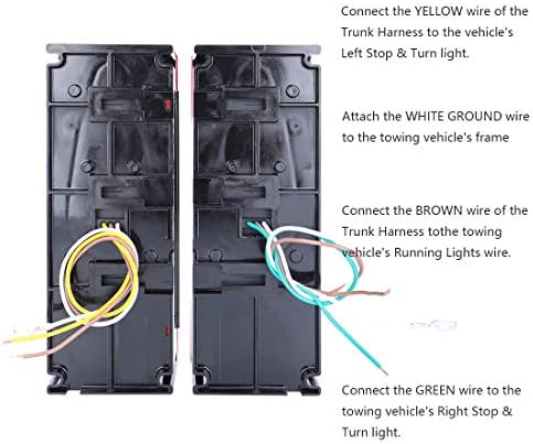 CZC Auto exclusivo de 12V LED de baixo perfil submersível retangular retangular kit de luz parque de cauda Turn Burning