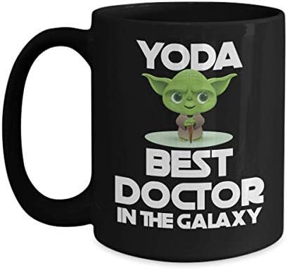 Doutor Mug Yoda Best in the Galaxy Funny Coffee Comentário xícara de chá Agradeço Agradection Birthday Christmas Gag