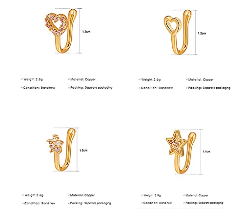 SITTER 9 PEDERES PEÇAS NAREGEM MANEIRO PARA MULHERES E HOMENS FAUX NARE RINGS CLIP