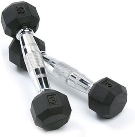 Dumbbells pesos manuais Conjunto de 2 - Helógio de borracha Cromo Handal