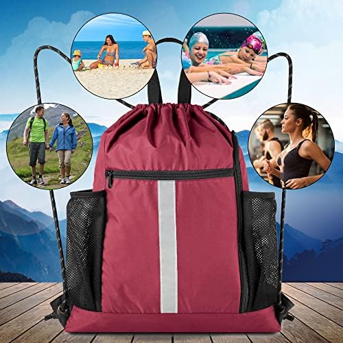 BEEGREEN Backpack Backpack Gym Bag com compartimento de sapatos e duas garrafas de água