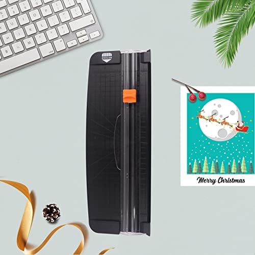 A4 Black Small Paper Trimmer, Cortador de papel portátil para etiqueta, origami, cartão, foto, cupom, álbum de recortes,