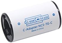 Adaptador de bateria do LAMPVPATH C, espaçador AA a AA para C Bateria do Adaptador de bateria, adaptador de bateria de tamanho C
