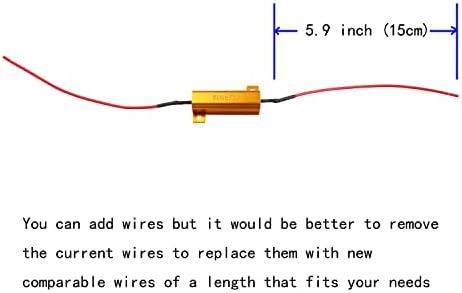 4pcs aaron 50w 6ohm Resistores de carga - Corrija a lâmpada LED Fast Flash Turn Signal Signal Blink Código de erro