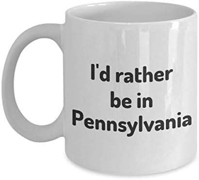 Prefiro estar na Pennsylvania Tea Cup Viajante, amigo de trabalho do estado de trabalho do estado do estado de viagem