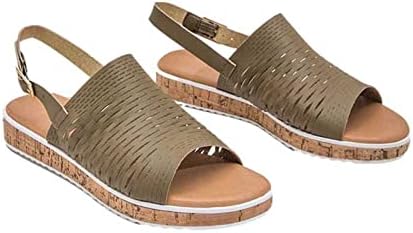 Zhishiliuman feminino Slingback Sandras Sandálias Flates 2023 Trendy Slip em sandálias de praia aberta dos dedos dos pés