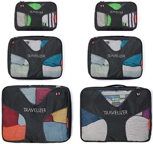Travelizer - Travel Packing Cubos 6 PCs Organizador de bagagem Conjunto para bolsa e mala