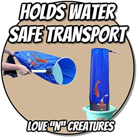 Love N Criaturas Koi Koi Sock Japão Kit de Aquário para Peixes Médio a Grande - mantém água - Rede Longa Nó de Nó de Mesmo Profundo Cesta de Malhas - Spaw, Reprodução, Cuidado e Acessórios para Transferência