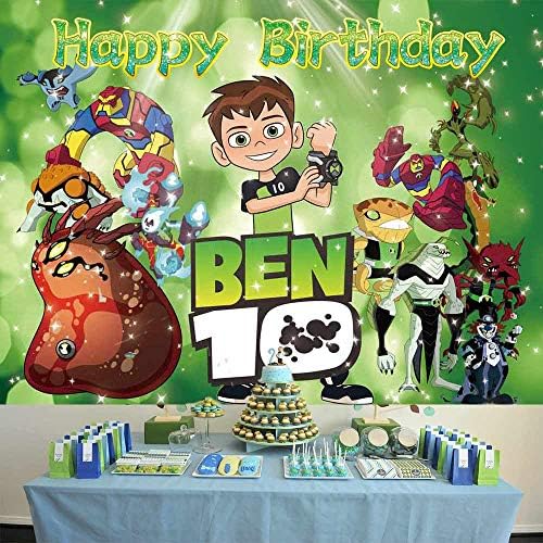 BEN 10 BANNER FELIMENTO BABILIDADE FESTIVA PARTIMAGEM POTOGRÁFICO DO BABILIDADE DE BABILIDADE BABILIDADE POOTH POOTH APS FOIL FILHA CRIANÇAS Decorações de festa de aniversário 7x5ft