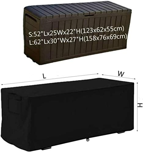 Tampa de caixa de deck impermeável AsiAcreate, capas de caixa de armazenamento ao ar livre