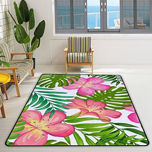 Rastreamento de carpete interno brincar tapete floral exótico Tropical para sala de estar quarto Educacional Berçário tapete de tapete de tapete 72x48inCh