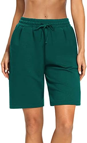 Sarin Mathews Womens Yoga Shorts Athletic Atring Bermuda Workout Pijamas Lounge Swort com bolsos