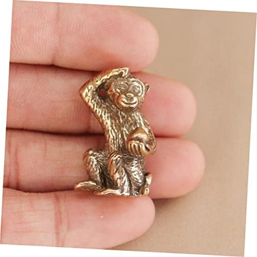 Homoyoyo 12 PCs Macaco Decoração Decoração de Desktop Decor Outdoor Decor de Brass Decoração Mini Animal Animal Brass Monkey