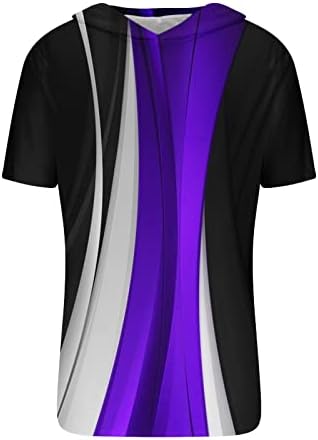 Camiseta com capuz para homens 2023 Lightweight Gym camiseta camarada capuz de verão impresso impressa de manga curta de manga curta Tops de camiseta com capuz