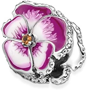 Pandora 790777C01 Charme de flor de pansy rosa