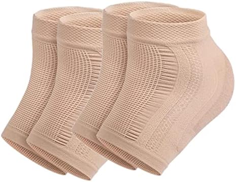 Beavorty 8 pares Protetor de meias de calcanho de calcanhar as mangas do pé confortável meias reutilizáveis ​​meias de salto