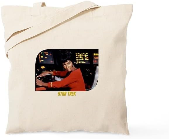Cafepress Star Trek Starfleet Officer Uhura Natural Tote Bag, sacola de compras reutilizável