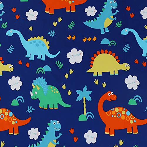 Crianças travesseiros de tamanhos de tamanho padrão Dinossauros de garotos - Fronha reversível de desenhos animados para crianças 20 x 30 polegadas - lados de dupla - 1 peça Crianças fronhas de cama de uomny